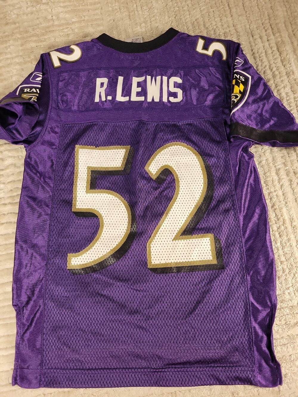 Reebok Ray Lewis Baltimore Ravens Football Jersey Youth Small Boys Kids Children